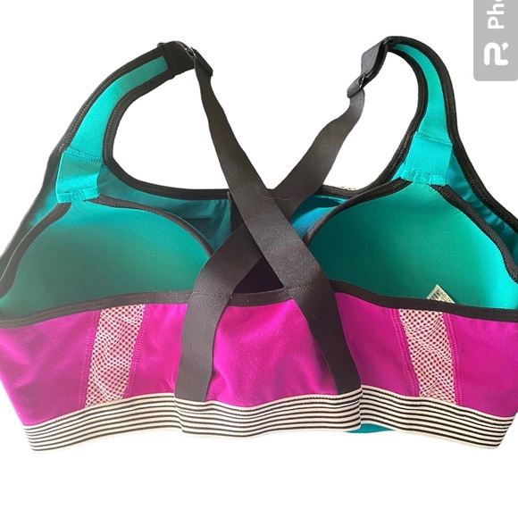 VSX Victoria Secret Front Close Racerback Sport Bra with Mesh Overlay - 38C - Picture 2 of 6